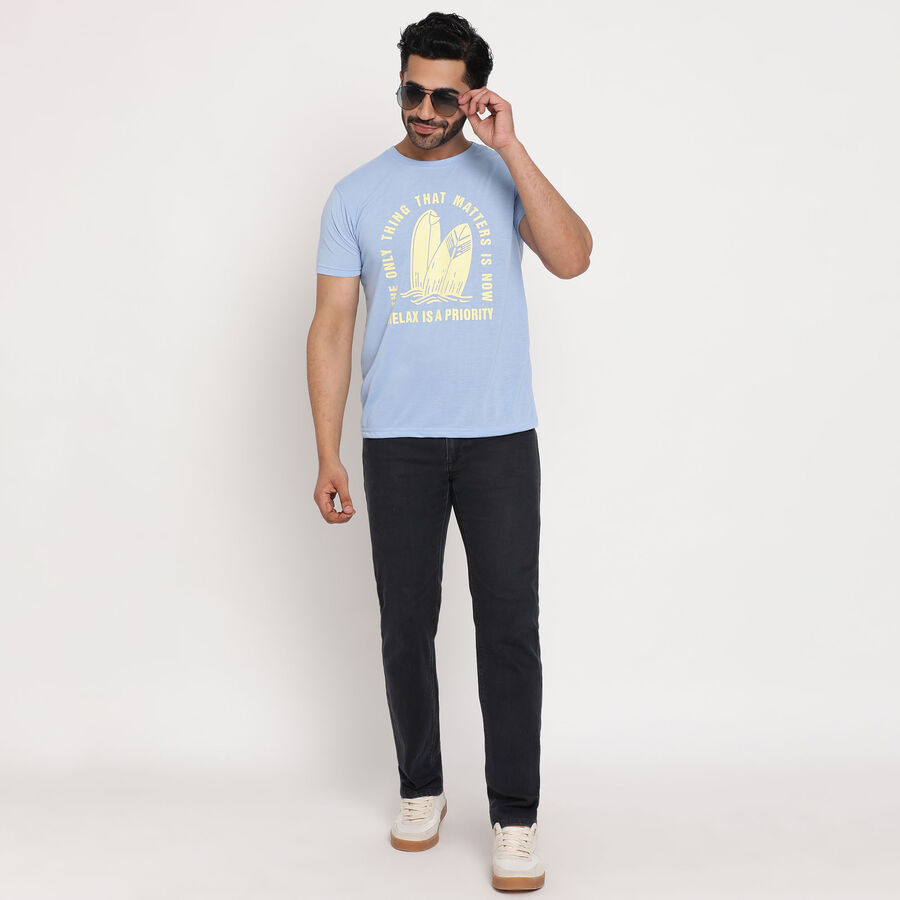 Round Neck T-Shirt, Sky Blue, large image number null