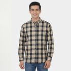 Men's Green Cotton Spread Collar Casual Shirt, गहरा हरा, small