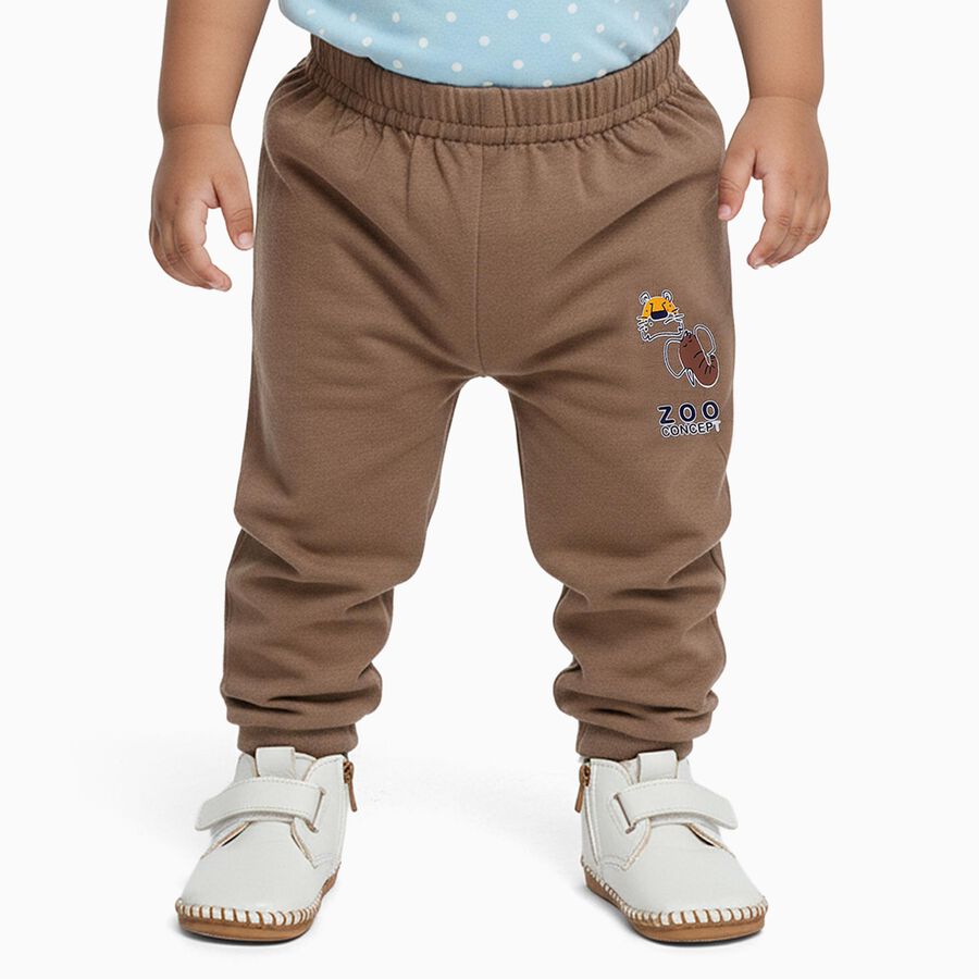 Infants Soft White Relaxed Fit Cotton Pyjama, Beige, large