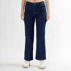 Women's Deep Indigo Wide-Leg Jeans, गहरा नीला, small image number null