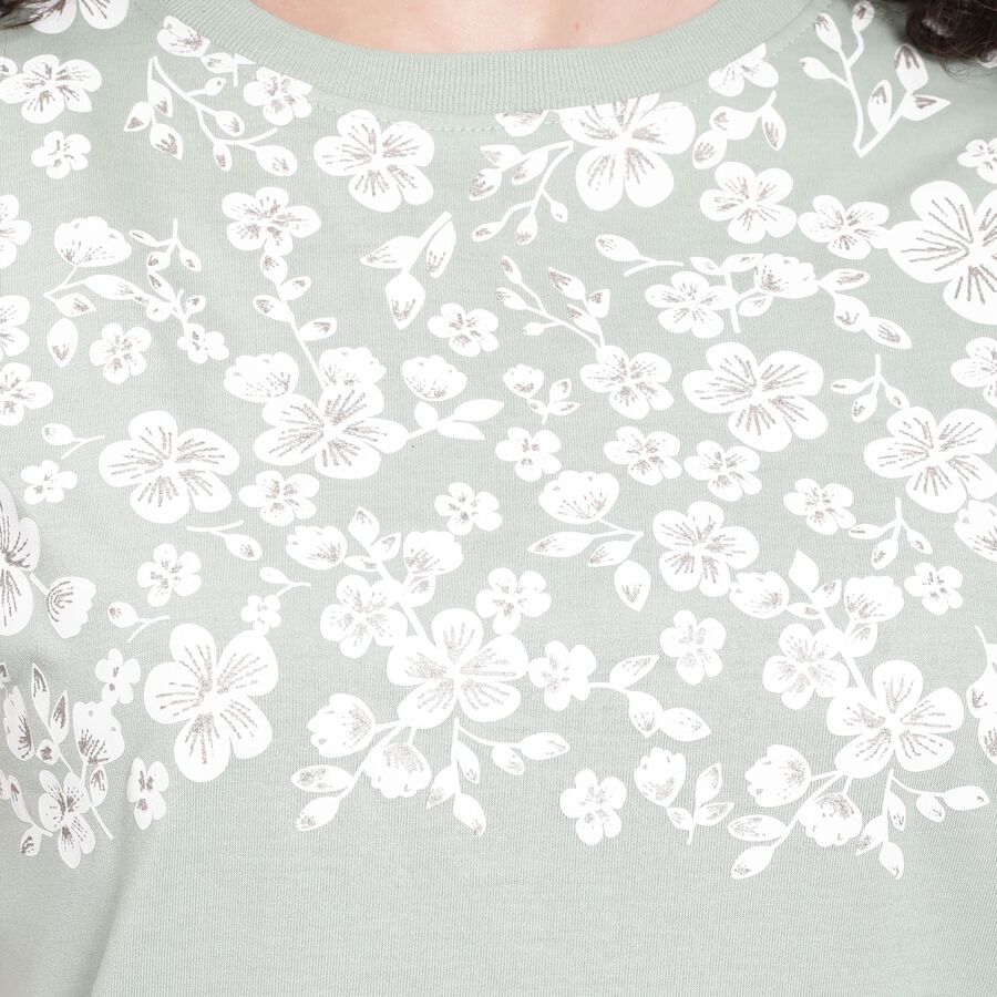 Ladies' Round Neck T-Shirt , हल्का हरा, large image number null