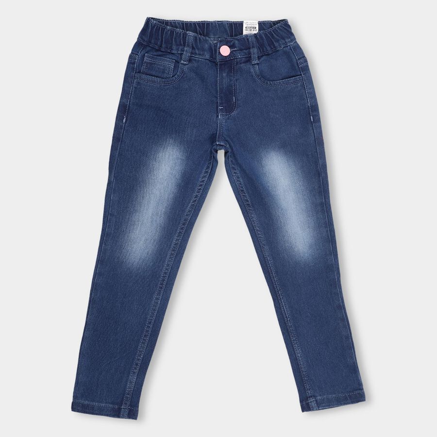 Girls' Jeans, गहरा नीला, large image number null