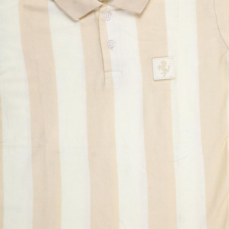 Boys' Half Sleeves T-Shirt, Beige, large