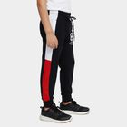 Boys' Navy Blue Regular Fit Colour Blocked Pyjama, Navy Blue, small