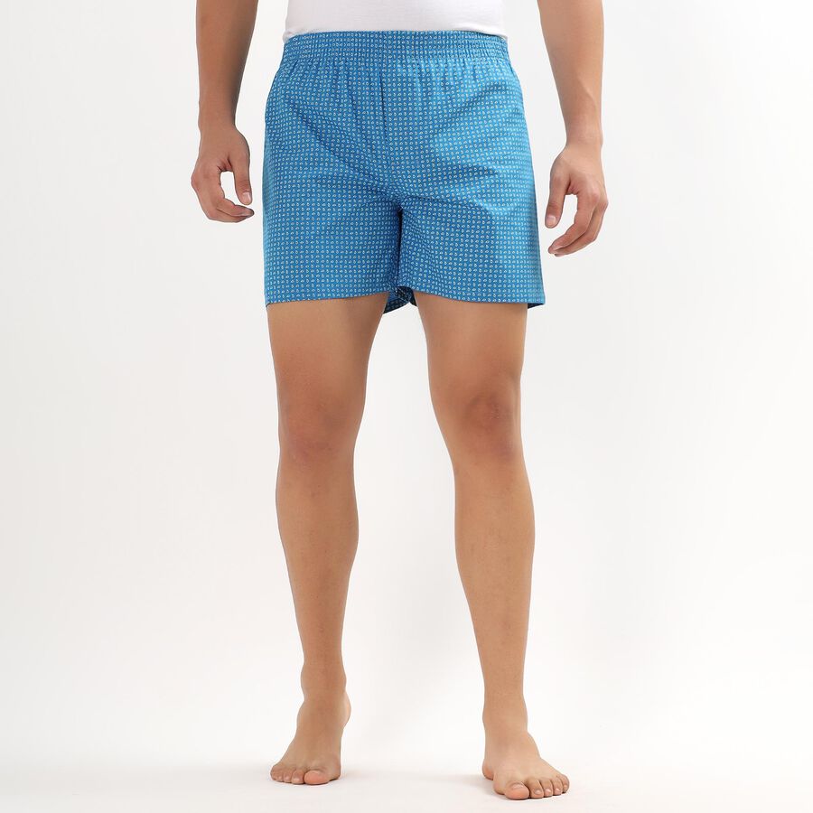 Men's 100% Cotton Boxers , Mid Blue, large image number null