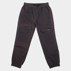 Boys' Dark Grey Regular Fit Cargo Jogger Trousers, गहरा ग्रे, small