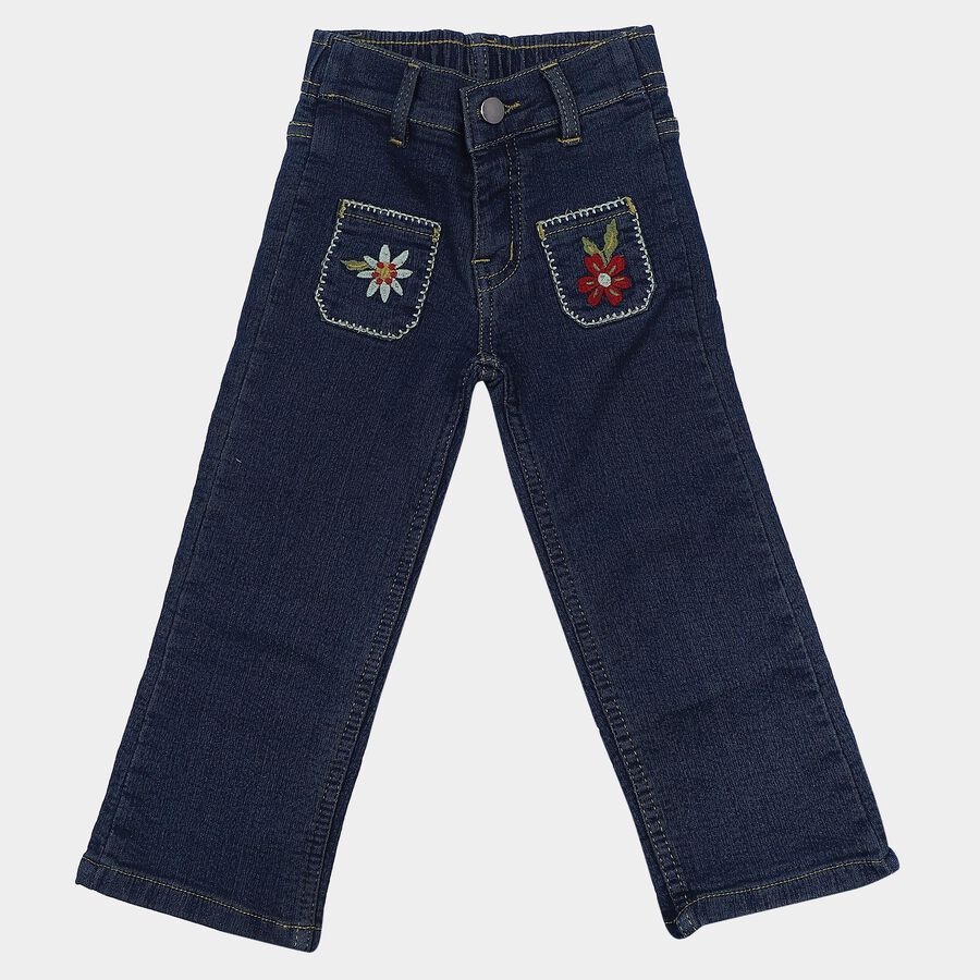 Girls' Jeans, Dark Blue, large