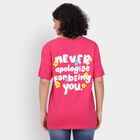 Ladies' Cotton Round Neck T-Shirt, Fuchsia, small image number null
