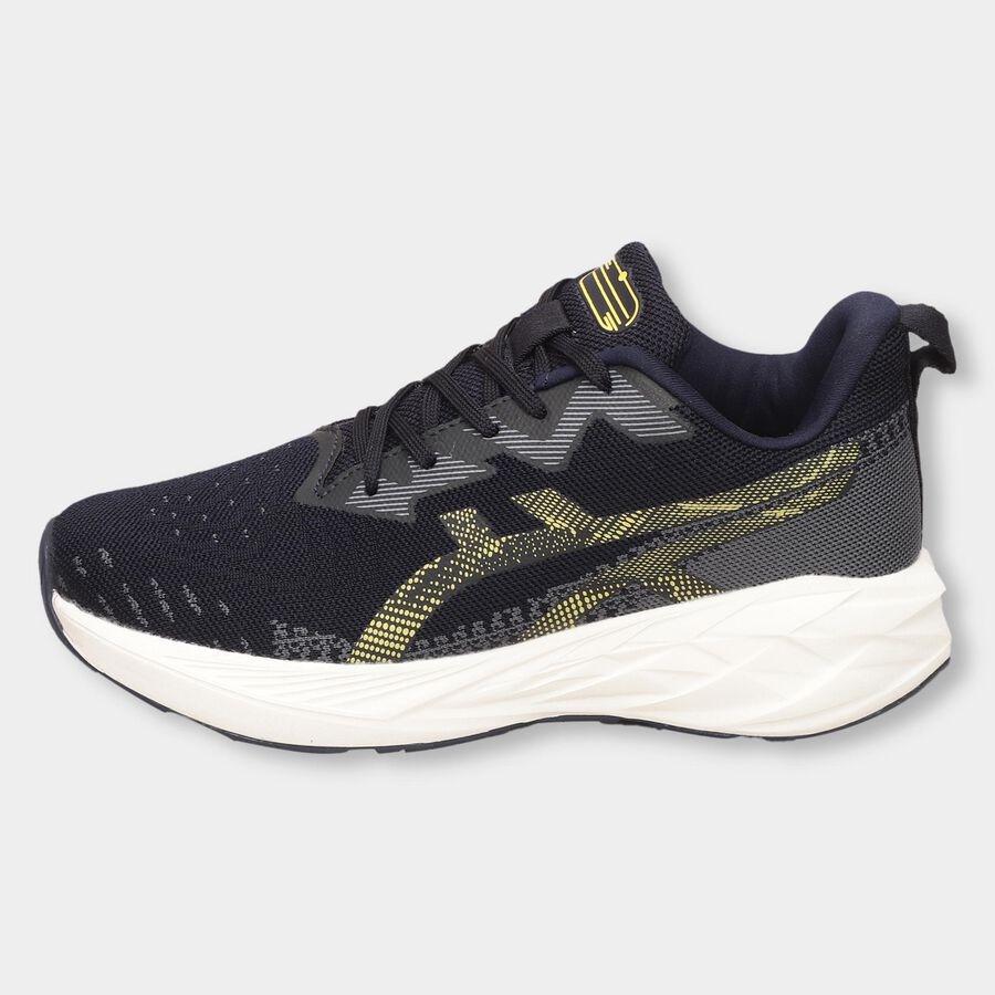 Men's Lace-Up Sports Shoes, नेवी ब्लू, large image number null