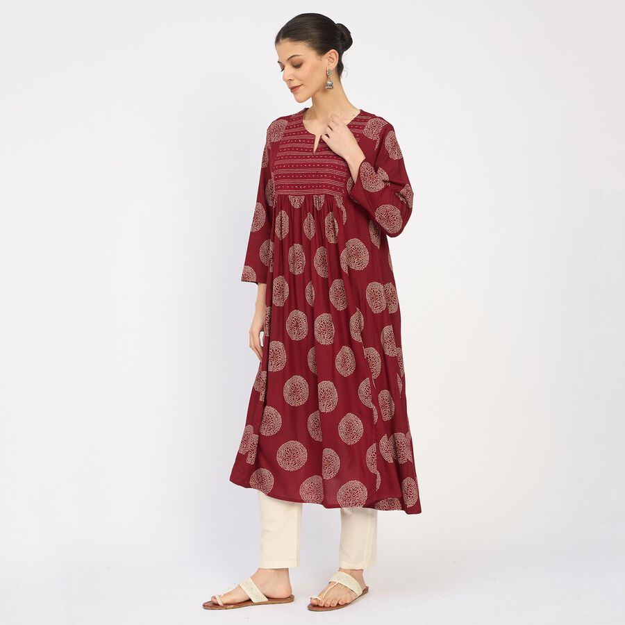 Ladies' Kurta, Maroon, large image number null