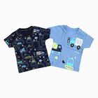 Infants' 100% Cotton T-Shirt, मध्यम नीला, small