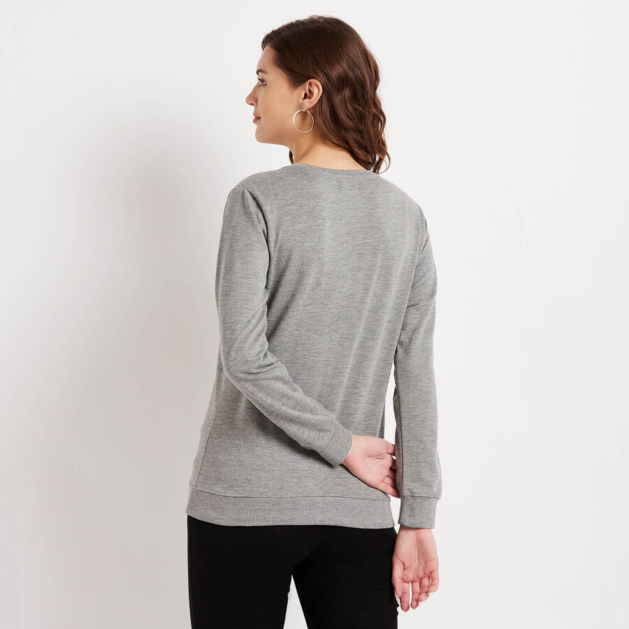 Coordinate Sweatshirt, Melange Light Grey, large image number null