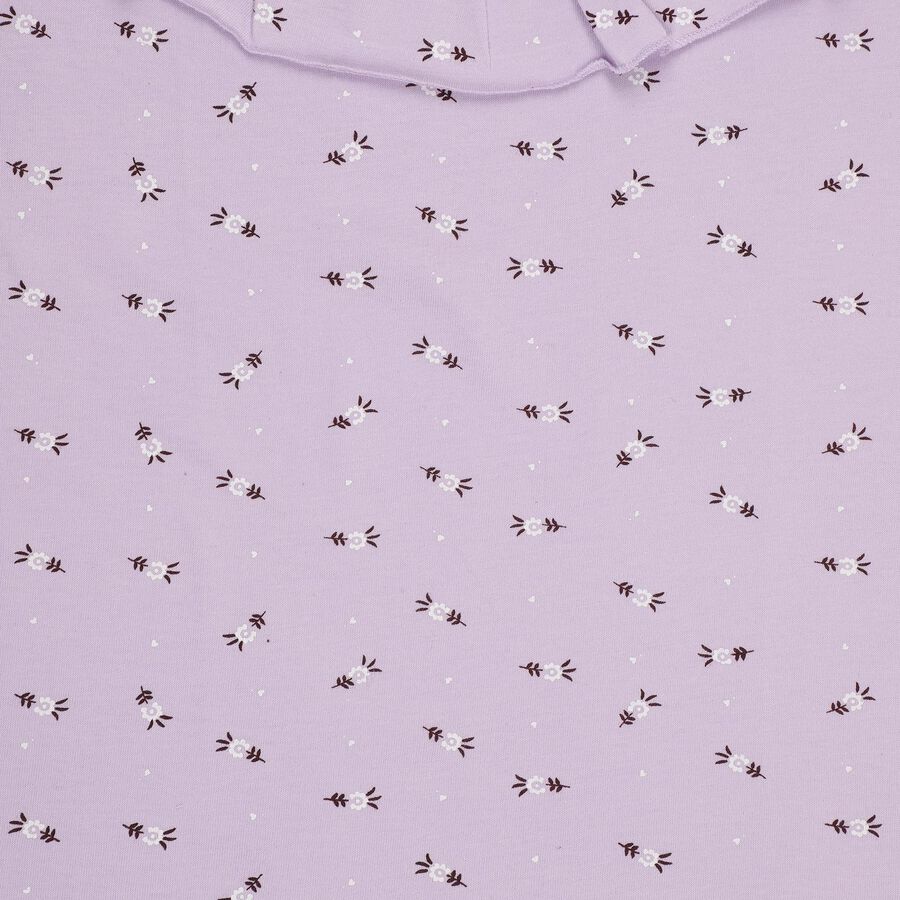 Girls' 100% Cotton T-Shirt, लाइलेक, large image number null