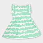 Girl's 100% Cotton Frock, हल्का हरा, small image number null