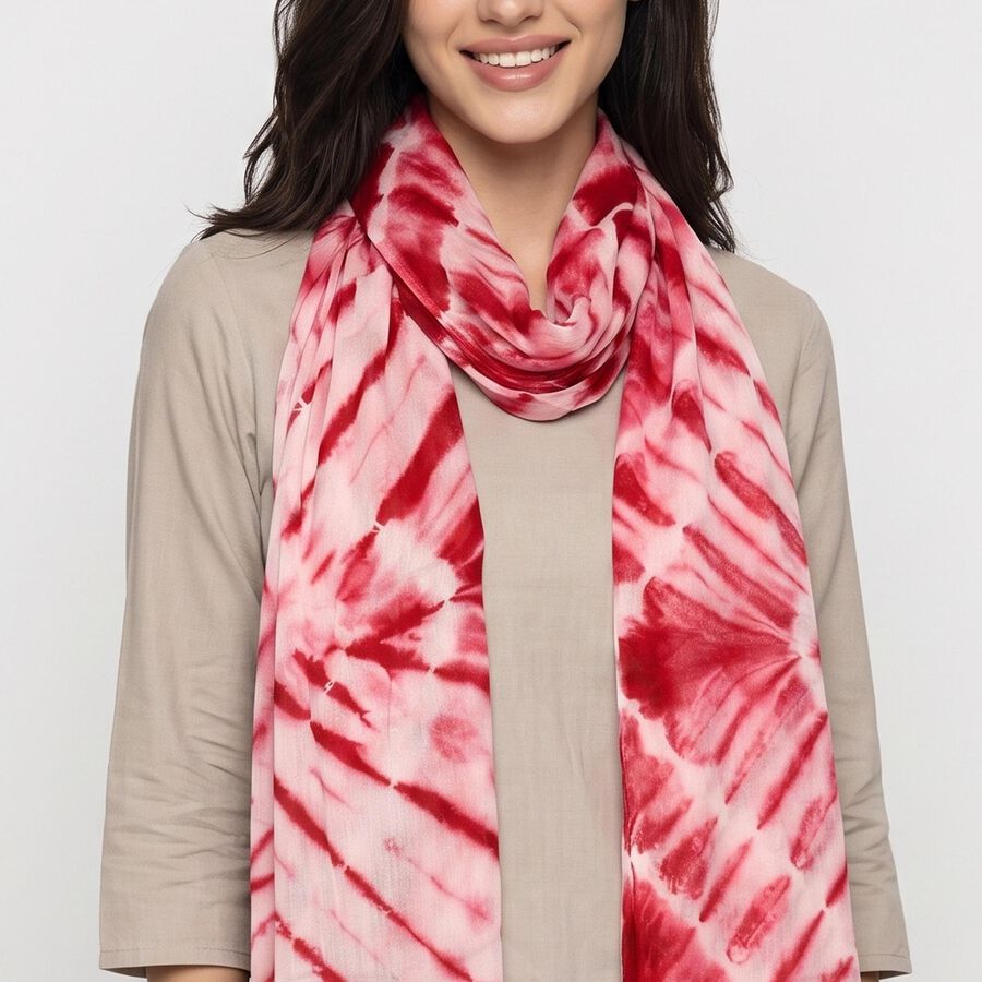Women's Fuchsia Printed Dupatta, रानी (फ्यूशिया), large