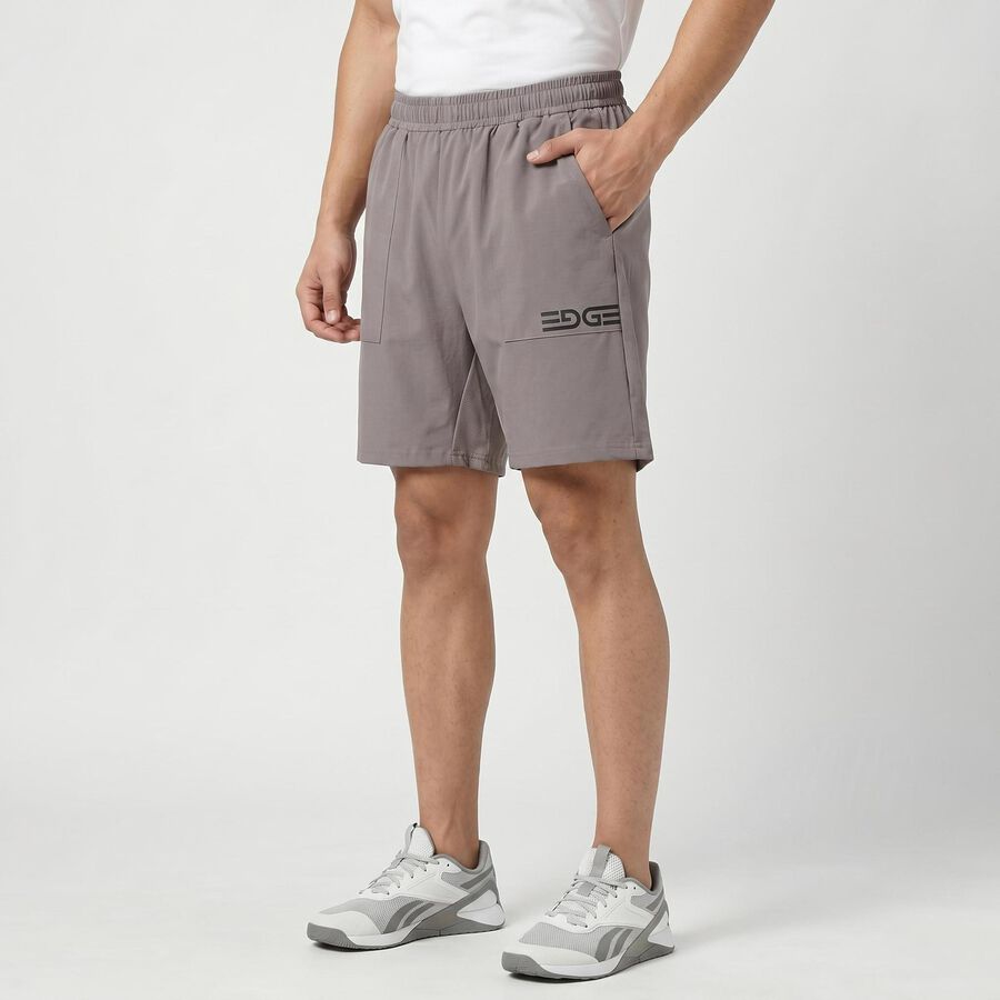 Men's Light Grey Regular Fit Casual Shorts, Light Grey, large