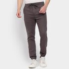 Men's Slim Fit Casual Trousers, Dark Grey, small image number null