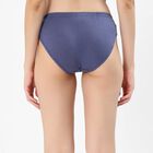 Women's Deep Steel Blue Bikini Style Panty, Navy Blue, small