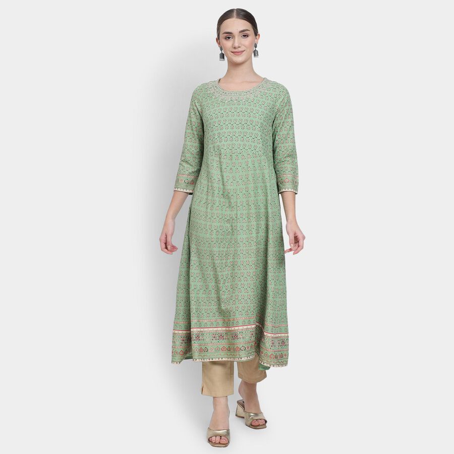 Ladies' Kurta , Olive, large image number null