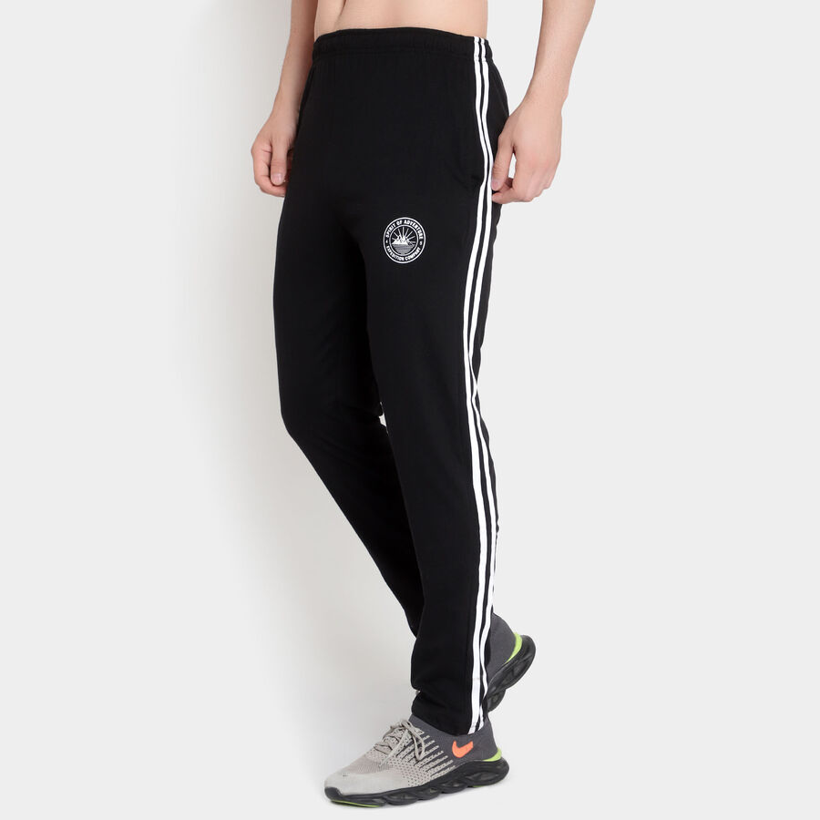 Solid Track Pants, Black, large image number null