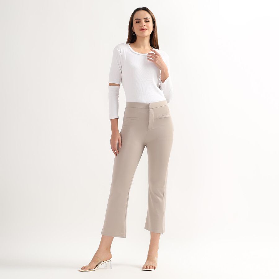 Ladies' High Rise Trouser, Beige, large image number null