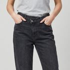 Women's Grey Straight Fit Washed Jeans, Light Grey, small
