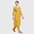 Women's Mustard Embroidered Ethnic Set, Mustard, small