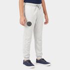 Boys Ecru Melange Jogger Fit Logo Print Pyjama, Ecru Melange, small