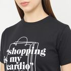 Women's Jet Black Cotton Round Neck Casual T-Shirt, Black, small