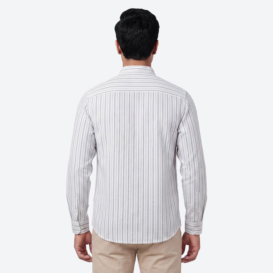 Men's Light Grey Cotton Casual Shirt, हल्का ग्रे, large