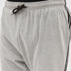 Men's Light Heather Grey Regular Fit Placement Printed Bermuda Shorts, Melange Mid Grey, small image number null