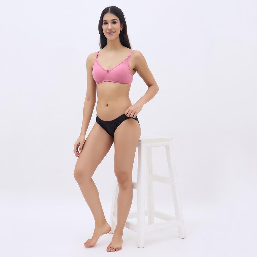 Women's Soft Pink Cotton Wire-Free Everyday Bra, Lilac, large image number null
