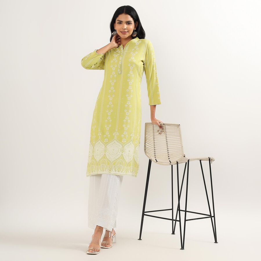 Ladies' Kurta, हल्का हरा, large image number null