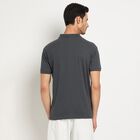 Men's Collared Half Sleeves T-Shirt, Dark Grey, small image number null