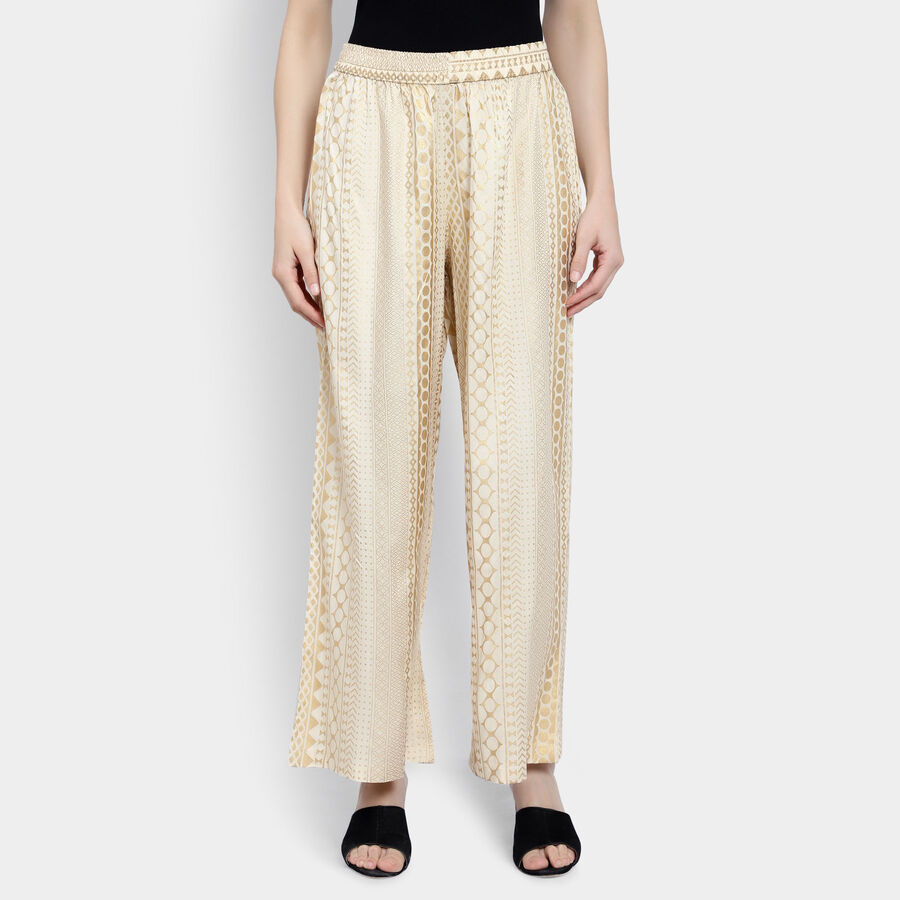 Printed Palazzo, गहरा पीला, large image number null