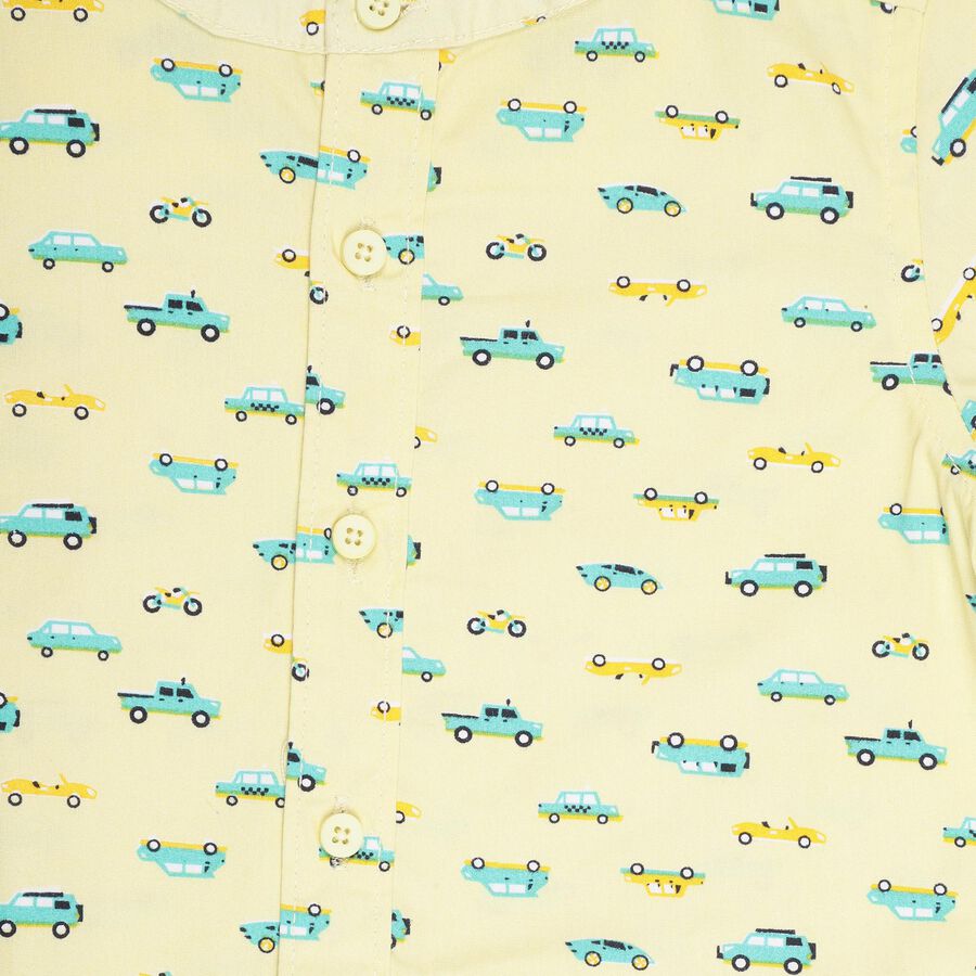Boys' 100% Cotton Casual Shirt , Yellow, large image number null