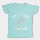 Girls' T-Shirt , एक्वा, small