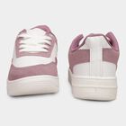 Women's Muted Dusty Pink Lace-Up Casual Shoes, Pink, small