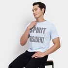 Men's Round Neck Half Sleeves T-Shirt, Sky Blue, small image number null