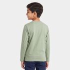 Boys' Green Crew Neck Regular Boys T-Shirt, हल्का हरा, small