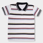 Boys' 100% Cotton Half Sleeves T-Shirt , White, small image number null