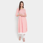 Embroidered 3/4Th Sleeves Kurta, Light Pink, small image number null