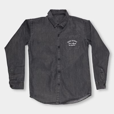 Boys Dusty Charcoal Black Classic Casual Shirt