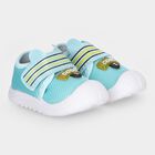 Boys' Light Blue Velcro Strap Sneakers, नीला, small