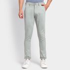 Men's Slim Fit Casual Trousers , हल्का हरा, small image number null