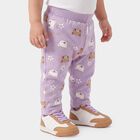 Infants' Purple Jogger Bear Printed Pyjama, बैंगनी, small