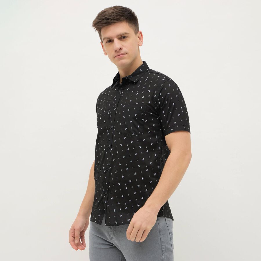 Men's Casual Shirt, काला, large image number null