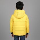 Boys' Bright Yellow Hooded Quilted Jacket, Yellow, small image number null