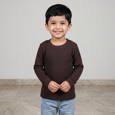 Boys Brown Long Sleeve Thermal