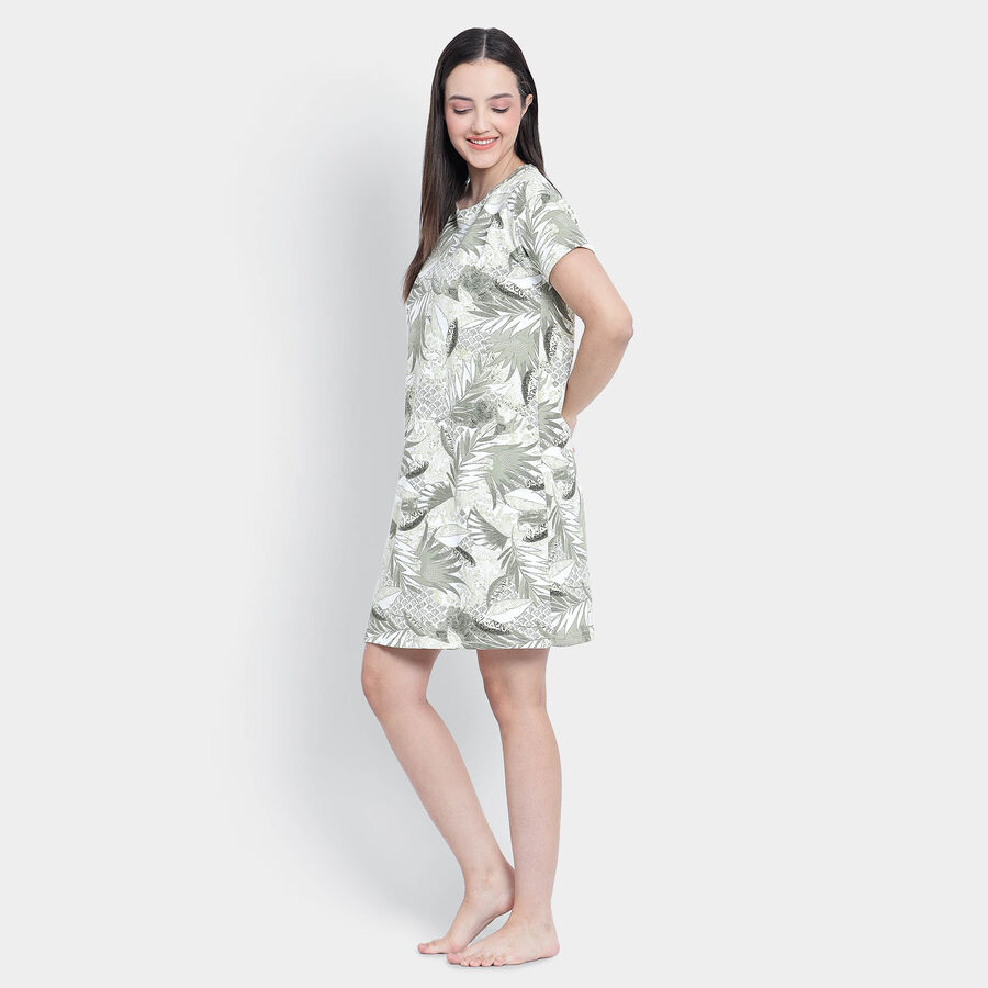 All Over Print Nighty, White, large image number null